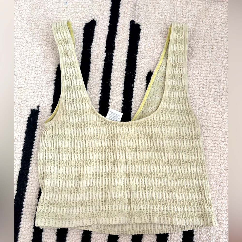 PACSUN BUTTER YELLOW CROP TANK